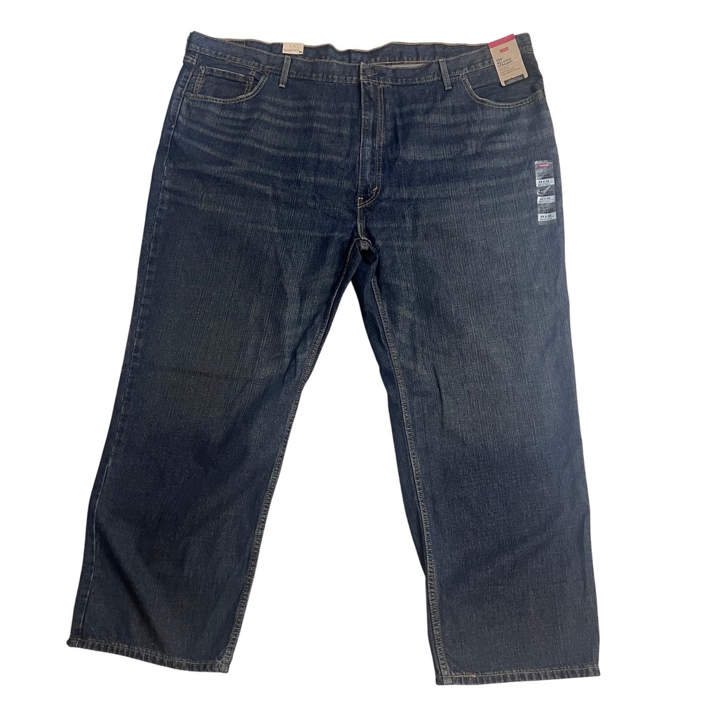 Levis 559 Relaxed Straight Jeans Mens 54x32 Big and Tall Dark Wash Indigo Denim